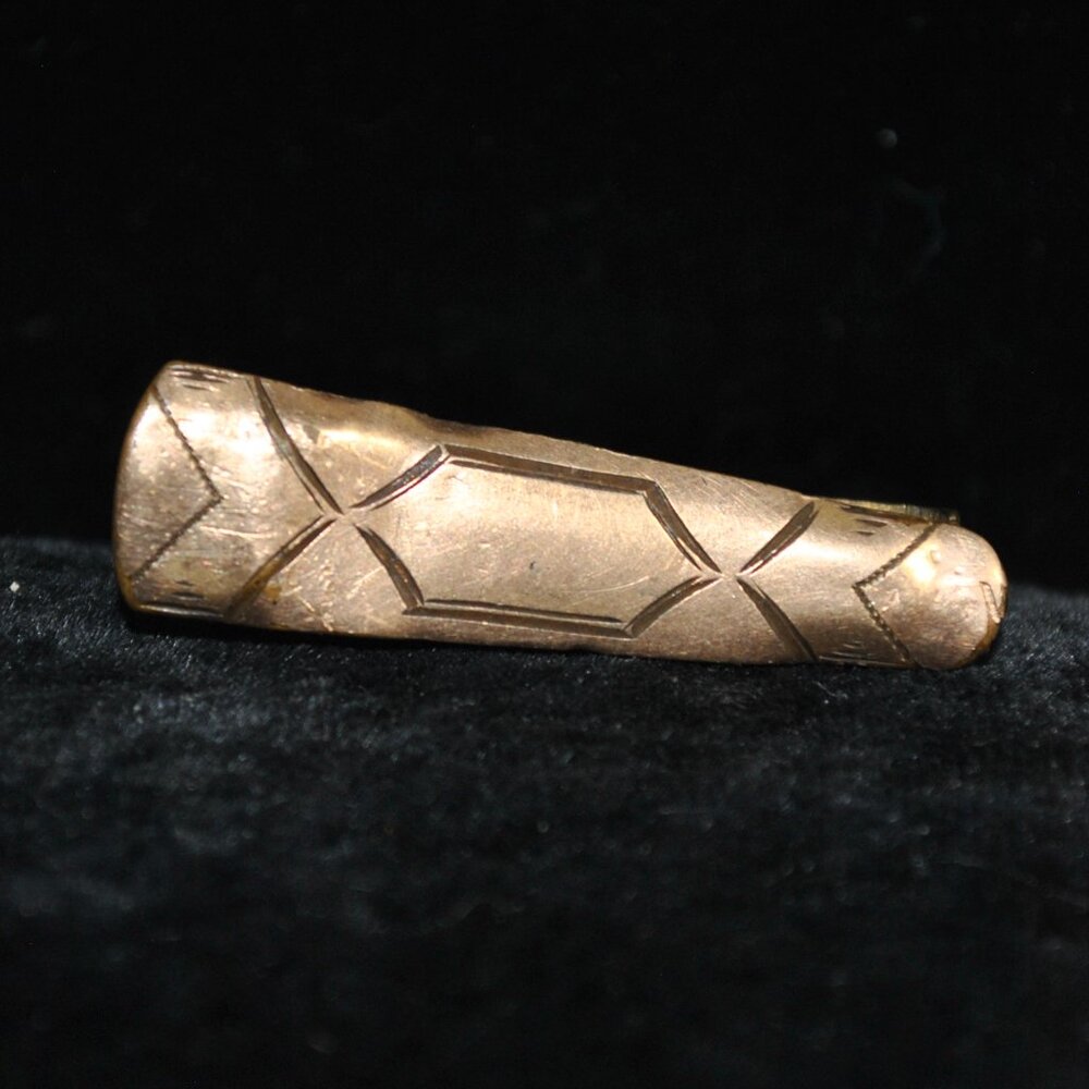 Antique/Vintage Gold-filled Engraved Tie Clip